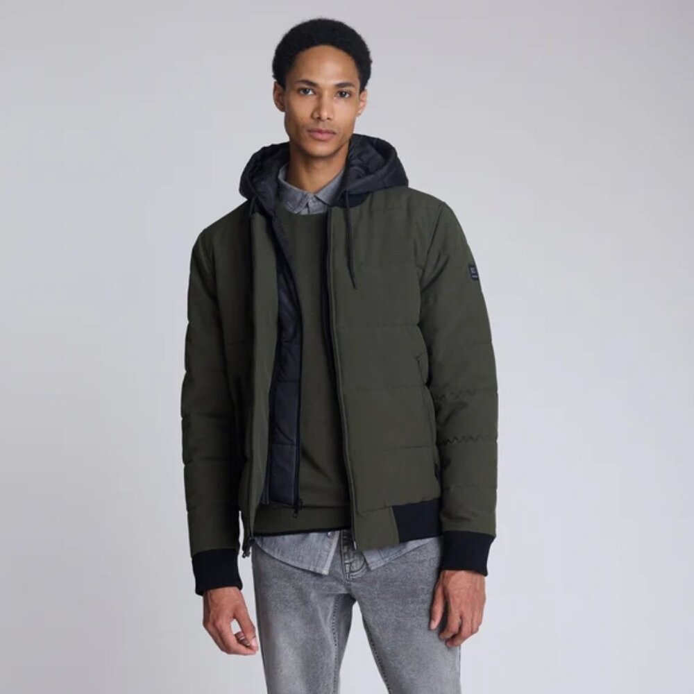 *WINTER SALE* Kenneth Cole Oxford Hood Bomber Jacket in XL. NWOT.